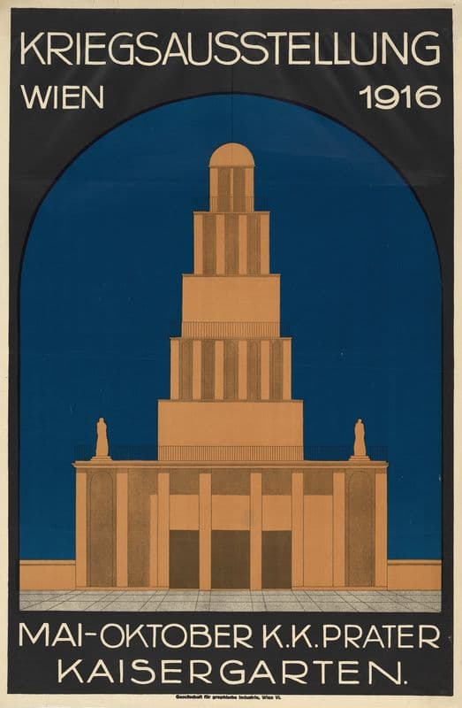Plakat der ‘Kriegsausstellung Wien 1916 Mai-Oktober K.K. Prater Kaisergarten’ as a canvas print