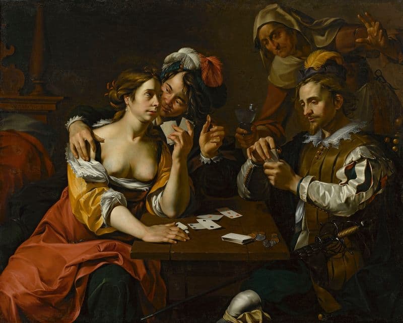 Playing cards (after 1626) as a canvas print