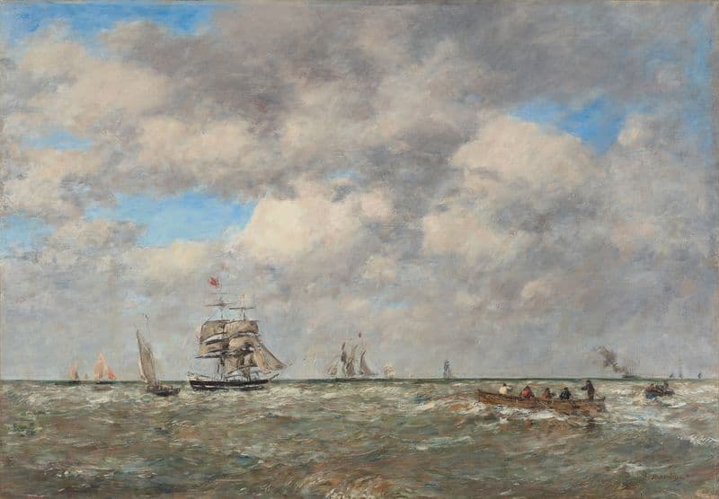 Pleine mer, Les lamaneurs as a canvas print