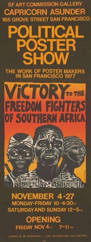 Political poster show as a canvas print