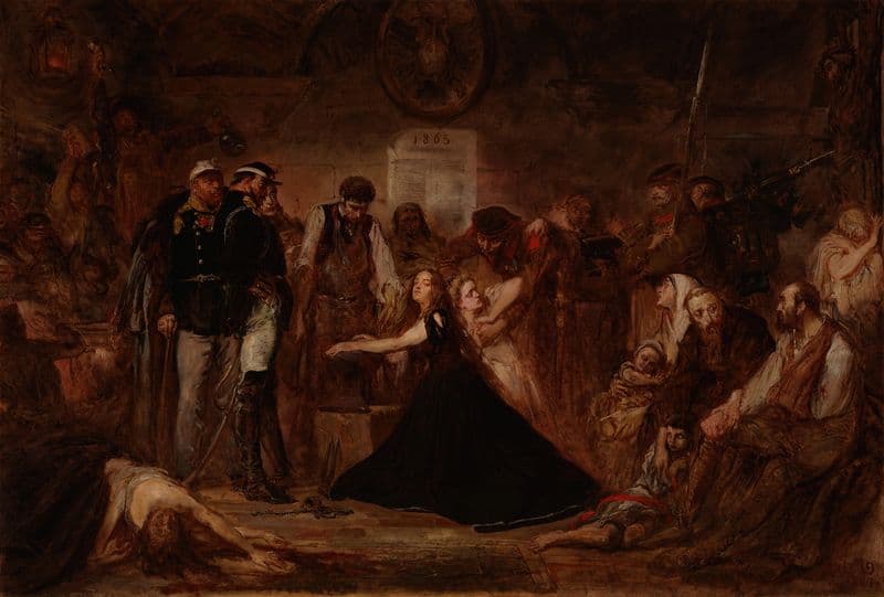 Polonia 1863 (Poland Enchained) as a canvas print