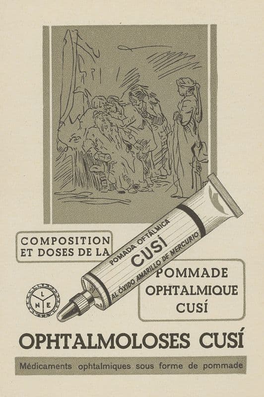 Pommade ophtalmique Cusi (1910-1950) as a canvas print