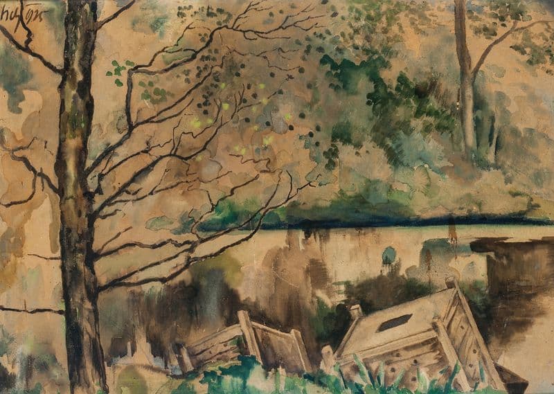 Pond in Poturzyca as a canvas print