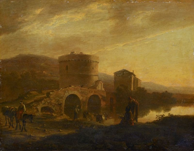 Ponte Lucano With The Tomb Of The Plautii as a canvas print