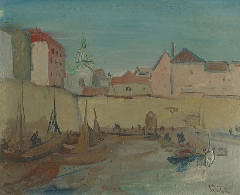 Port of Dubrovnik (1920–1935) as a canvas print