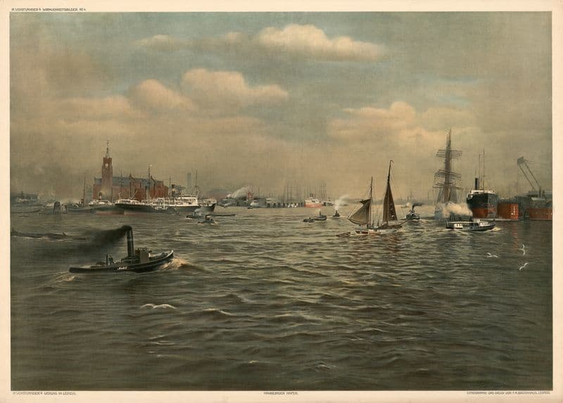 Port of Hamburg as a canvas print