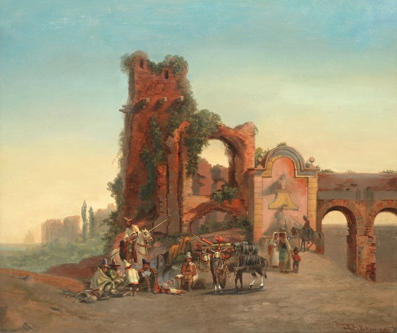 Porta Furbass, Rome as a canvas print