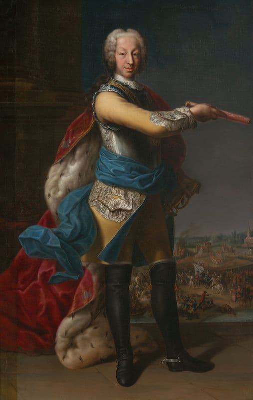 Portait of Charles Emmanuel III of Sardinia (1701-1773) (18th century) as a canvas print