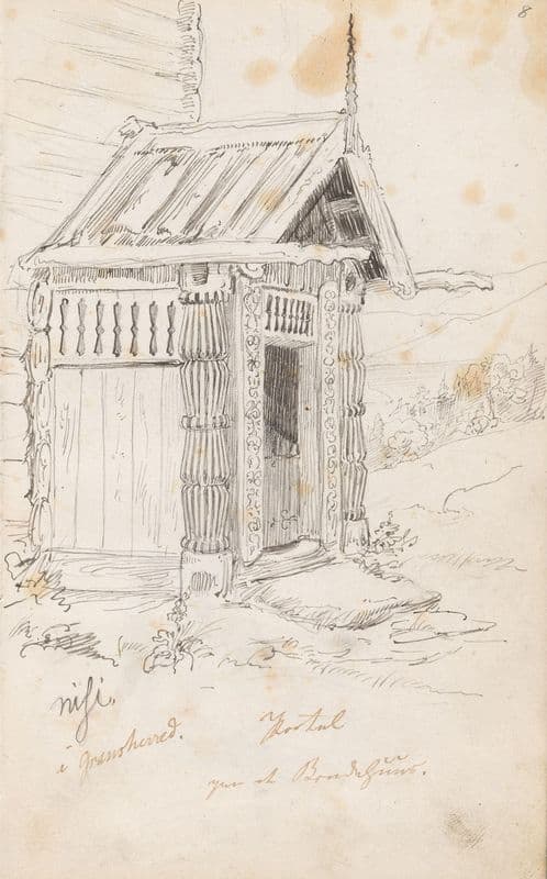 Portal på et brukshus, Nisi i Gransherad as a canvas print