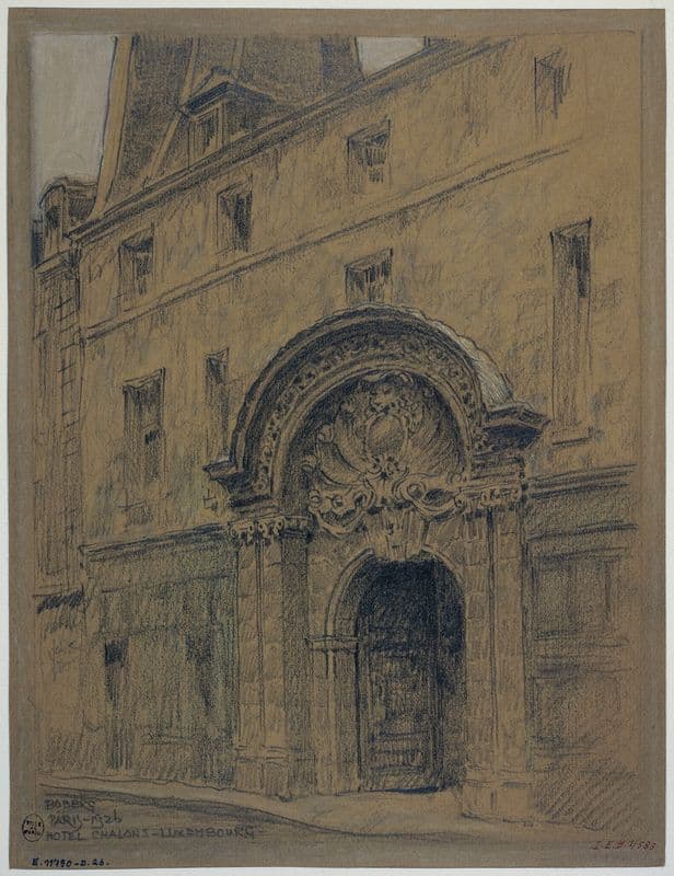 Porte d’entrée de l’Hôtel Chalons-Luxembourg, 26 rue Geoffroy l’Asnier as a canvas print
