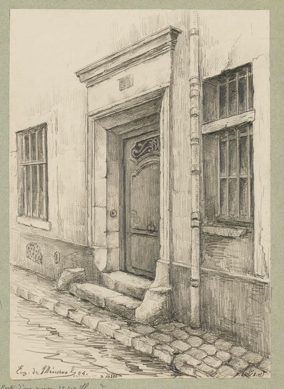 Porte d’une maison au 25 rue Lhomond as a canvas print