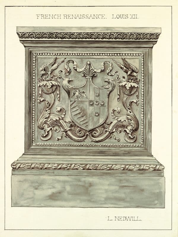 Portfolio, Historic Ornament (ca 1900) as a canvas print