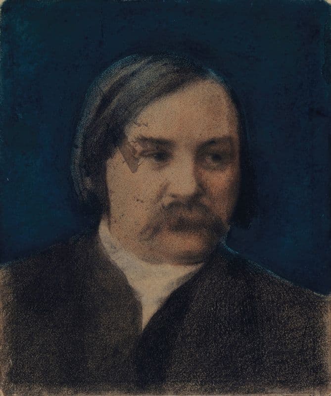 Portrait de Charles Asselineau (1833-1914) as a canvas print