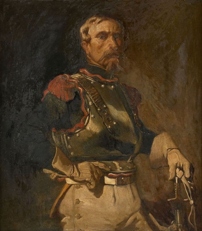Portrait d’officier en cuirasse as a canvas print