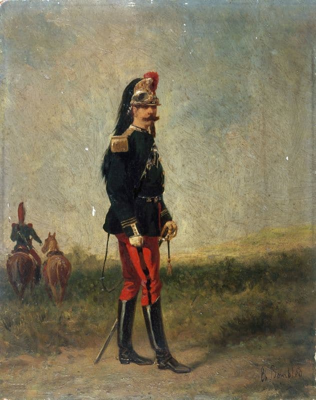 Portrait d’un officier de cuirassiers as a canvas print