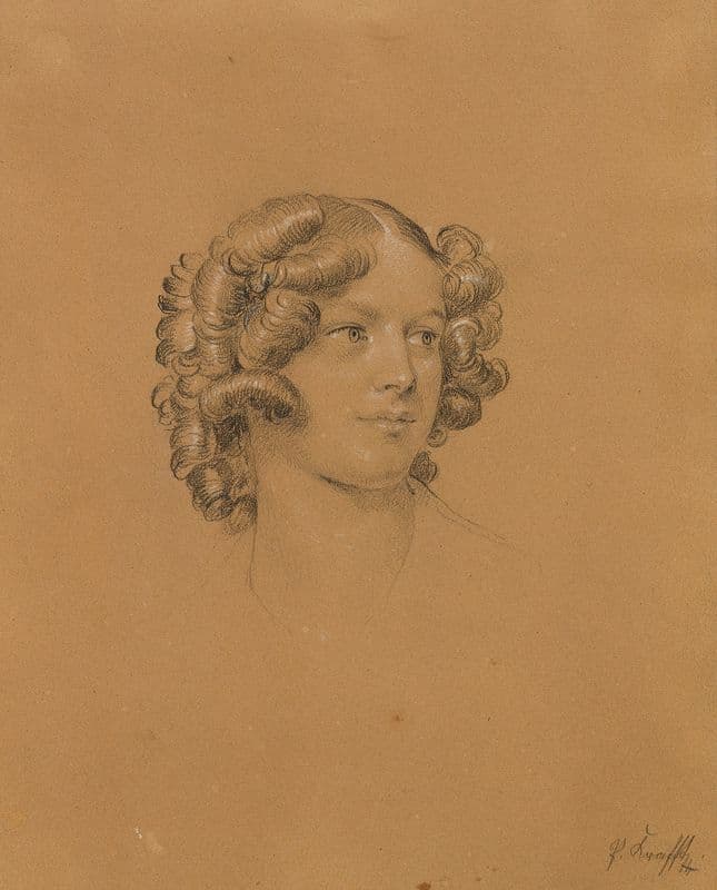 Porträtstudie zum ‘Einzug nach dem Pariser Frieden’ (before 1828) as a canvas print