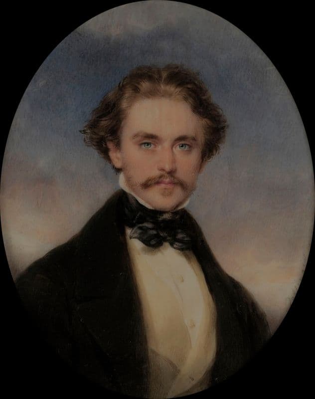 Portret Adama Józefa hr. Potockiego (1822-1872) z Krzeszowic (1848-1850) as a canvas print