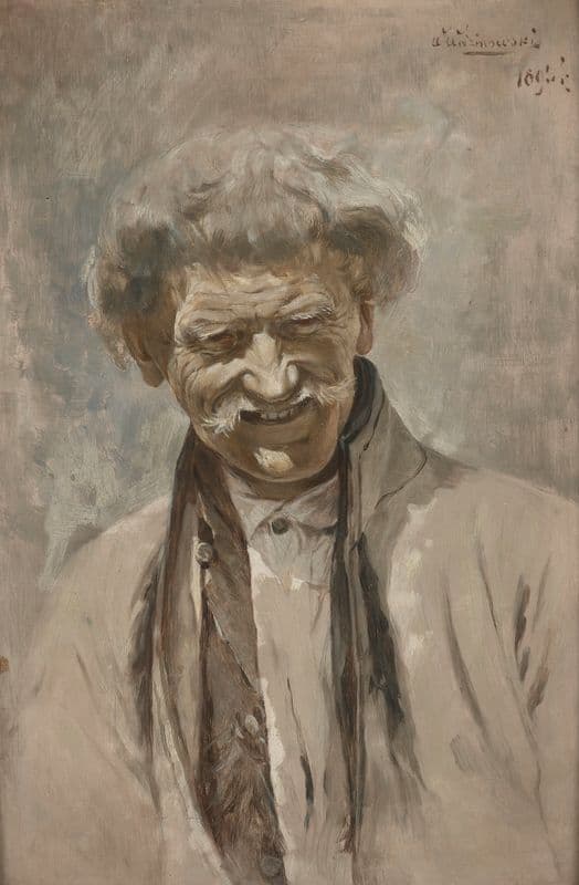 Portret starego wieśniaka as a canvas print