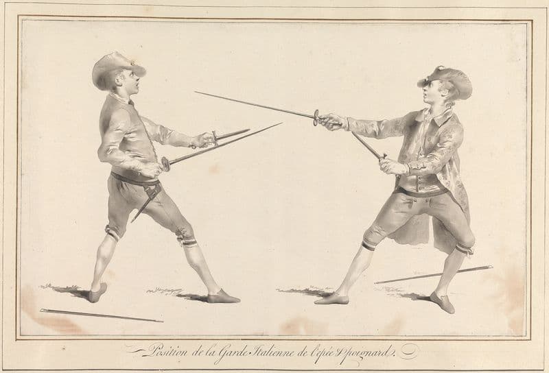 Position de la Garde Italienne de L’Epée & Poignard as a canvas print