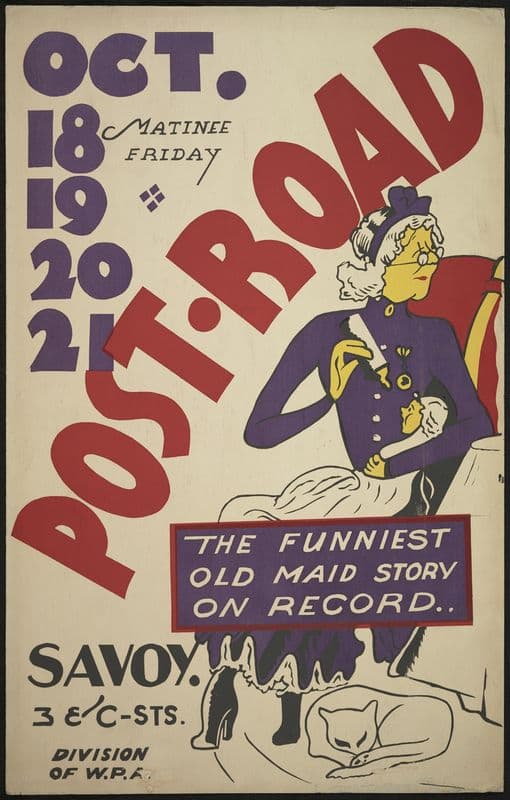 Post Road (1934-1943) as a canvas print
