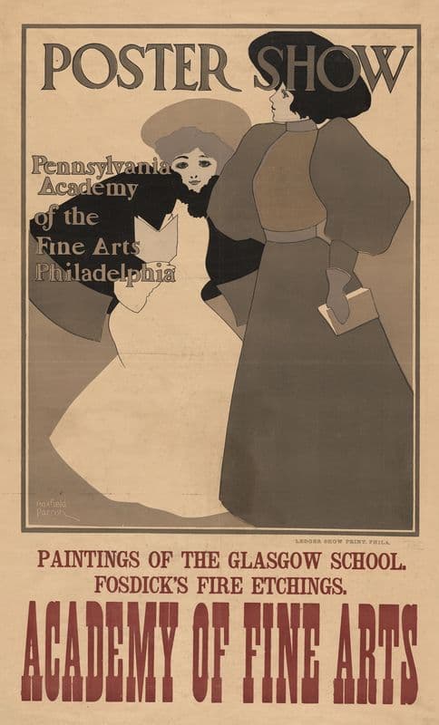 Poster show, Pennsylvania Academy of the Fine Arts, Philadelphia as a canvas print