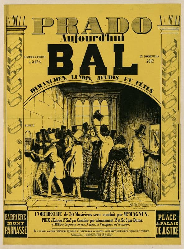 Prado. Aujourd’hui Bal as a canvas print