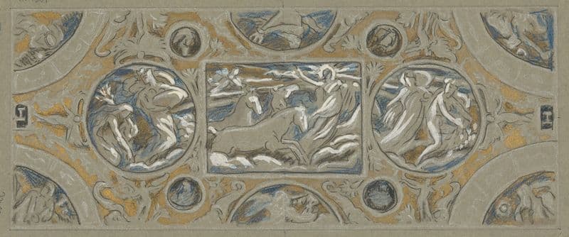 Preliminary Study for Huntington House Ceiling (ca. 1893) as a canvas print