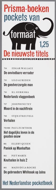 Prisma-boeken, pockets van formaat; de nieuwste titels as a canvas print