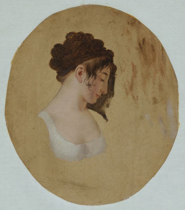 Profile of a Young Woman’s Head (circa 1794) as a canvas print