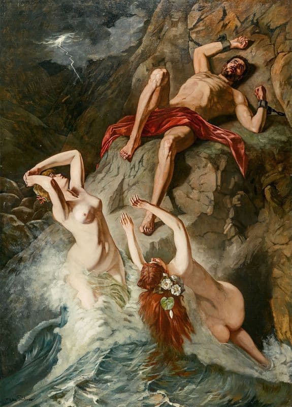 Prometheus, von den Okeaniden beklagt (I) (1888-89) as a canvas print