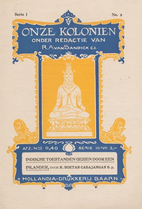 Prospectus van de ‘Onze koloniën’ reeks van Hollandia-drukkerij te Baarn as a canvas print