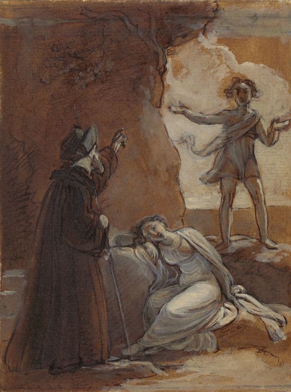 Prospero and Ariel as a canvas print