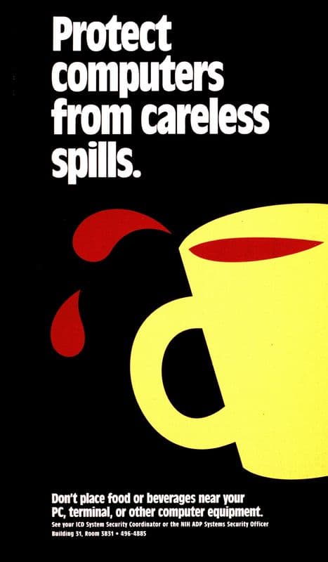 Protect computers from careless spills as a canvas print