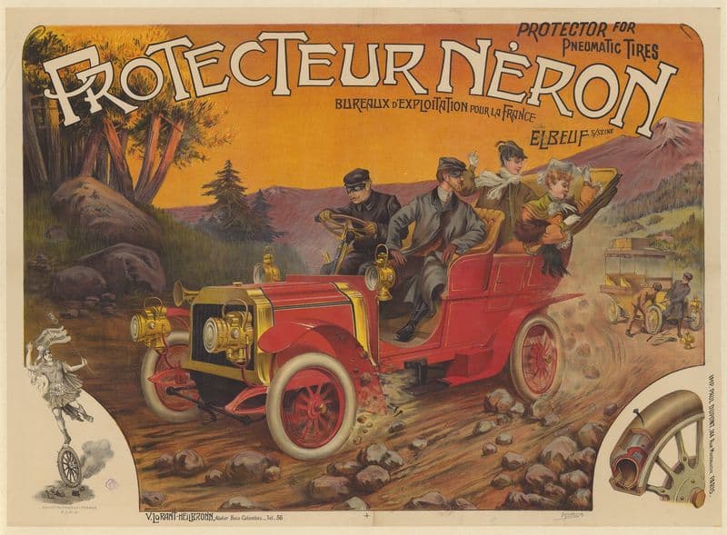 Protecteur Néron, protector for pneumatic tires. Elbeuf s,Seine as a canvas print