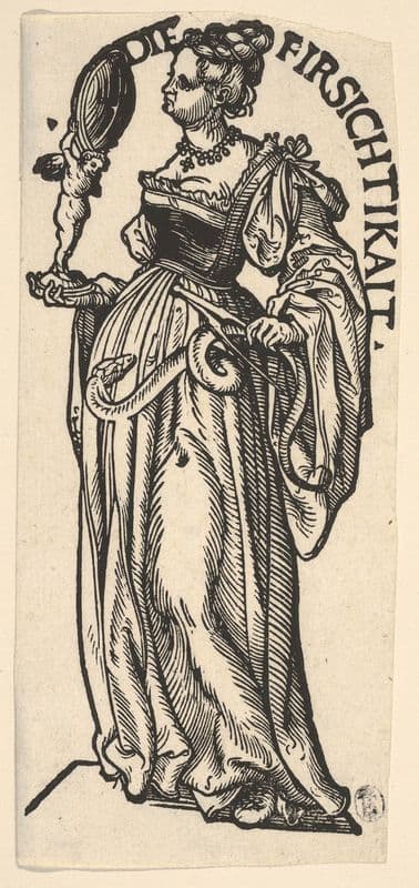 Prudence (Die Firsichtikait) (16th Century) as a canvas print