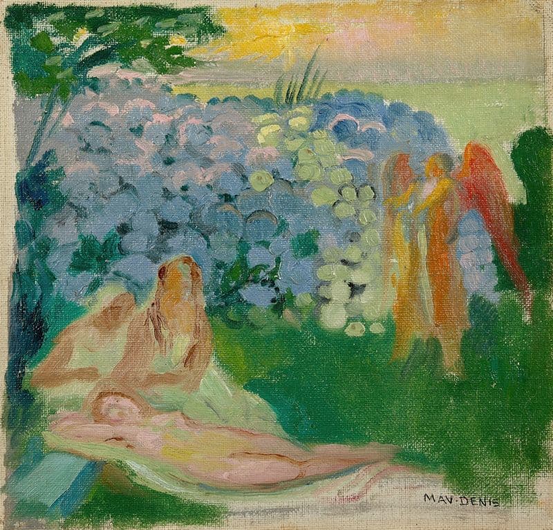 Psyché aux hortensias (esquisse) (circa 1929) as a canvas print
