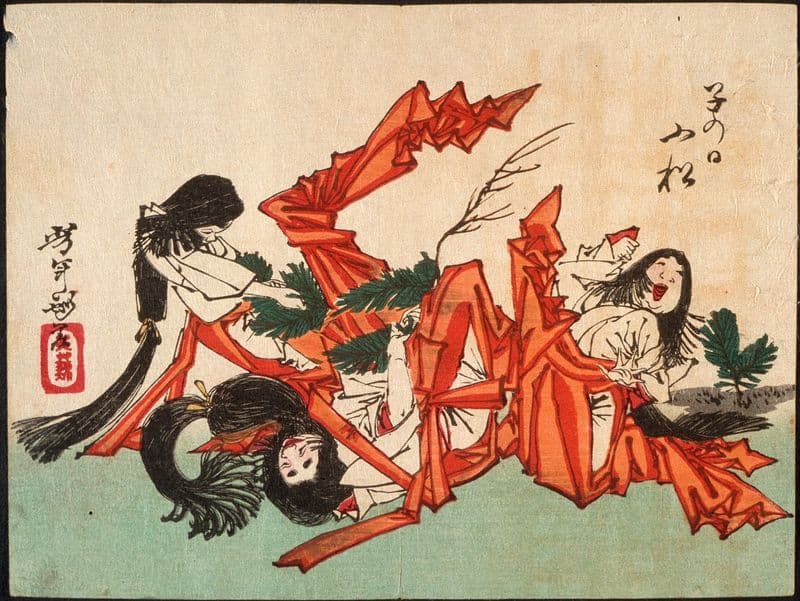 Pulling Pine Shoots on the Day of the Rat as a canvas print