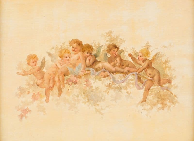 Putto as a canvas print