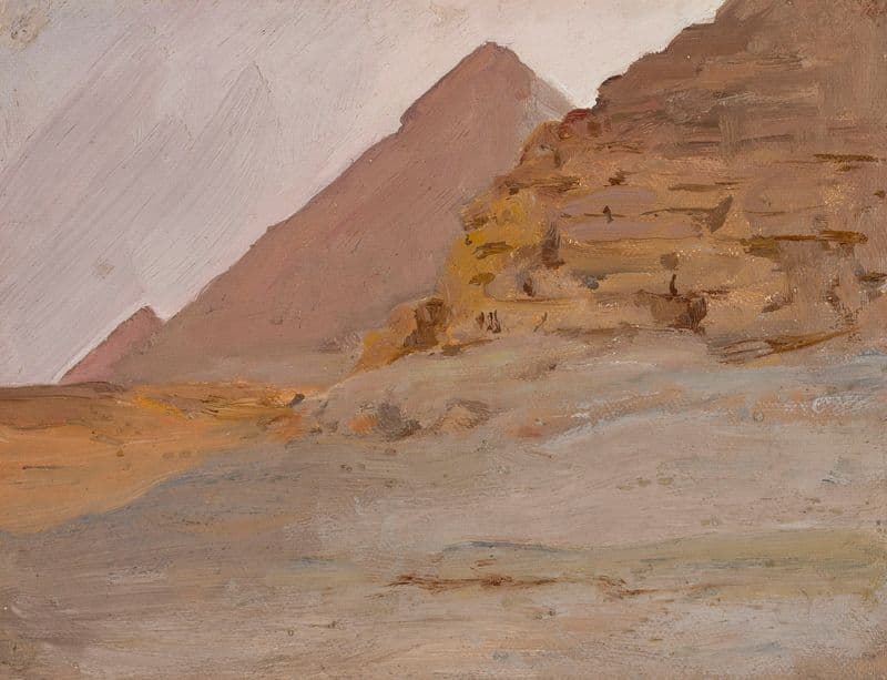 Pyramids. From the journey to Egypt as a canvas print
