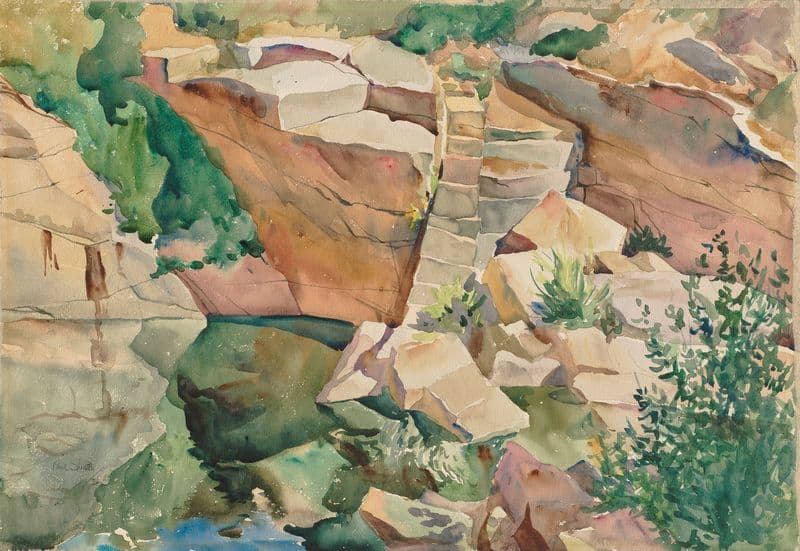 Quarry Reflections as a canvas print