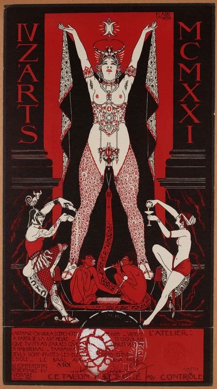 Quat’Z’Arts, 10 Juin 1921 à Luna Park. Thème de Carthage as a canvas print