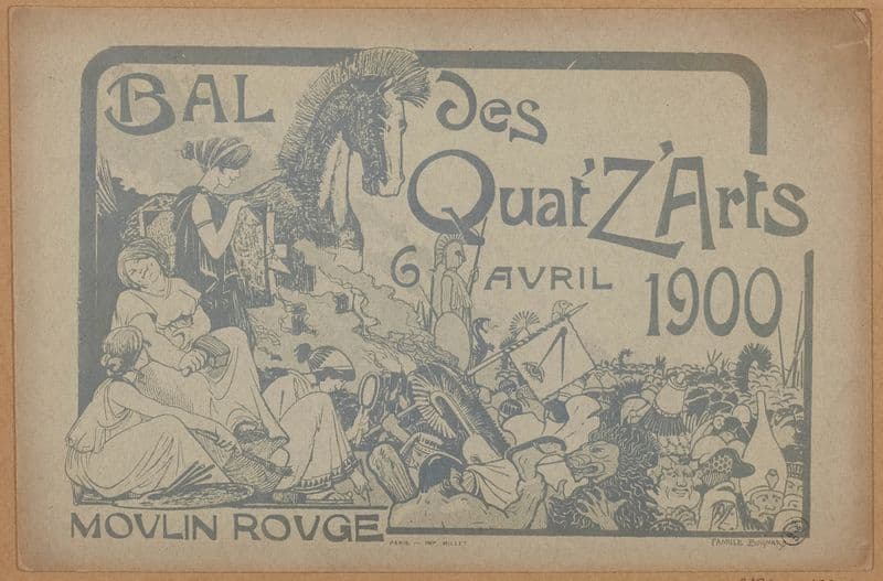 Quat’Z’Arts, 6 Avril 1900 au Moulin Rouge as a canvas print