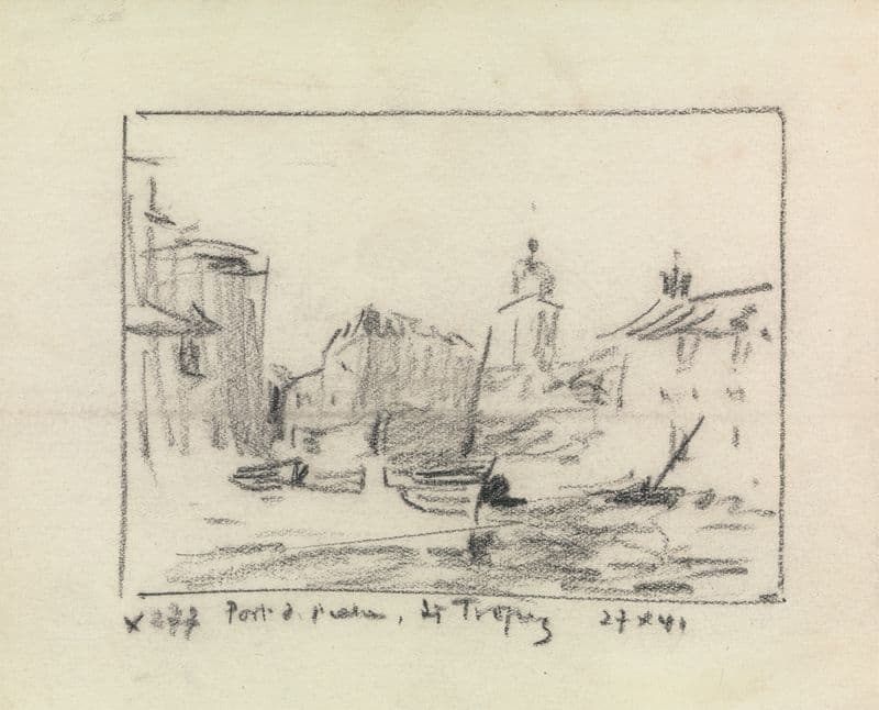 Quay of St. Tropez as a canvas print