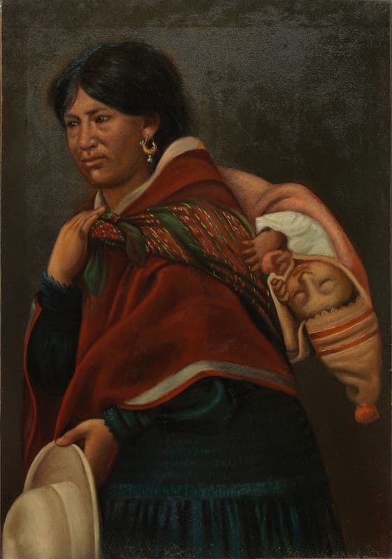Quechua Mother (ca. 1890-1892) as a canvas print