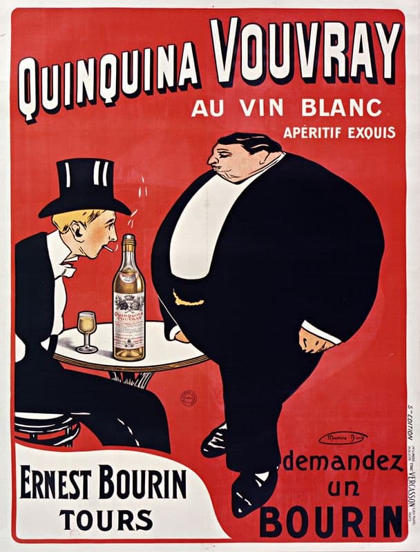 Quinquina Vouvray au vin blanc, apéritif exquis as a canvas print
