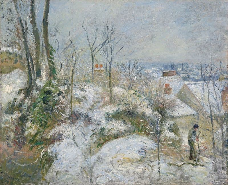 Rabbit Warren at Pontoise, Snow as a canvas print