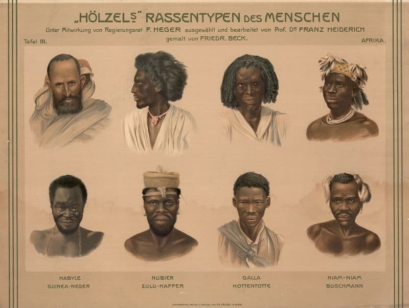 Race Types III; Africa as a canvas print