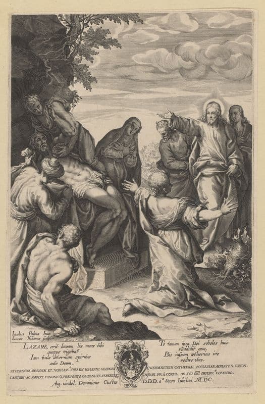 Raising of Lazarus as a canvas print