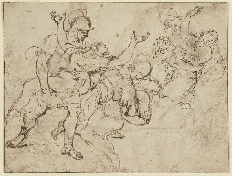 Rape of the Sabine Women as a canvas print