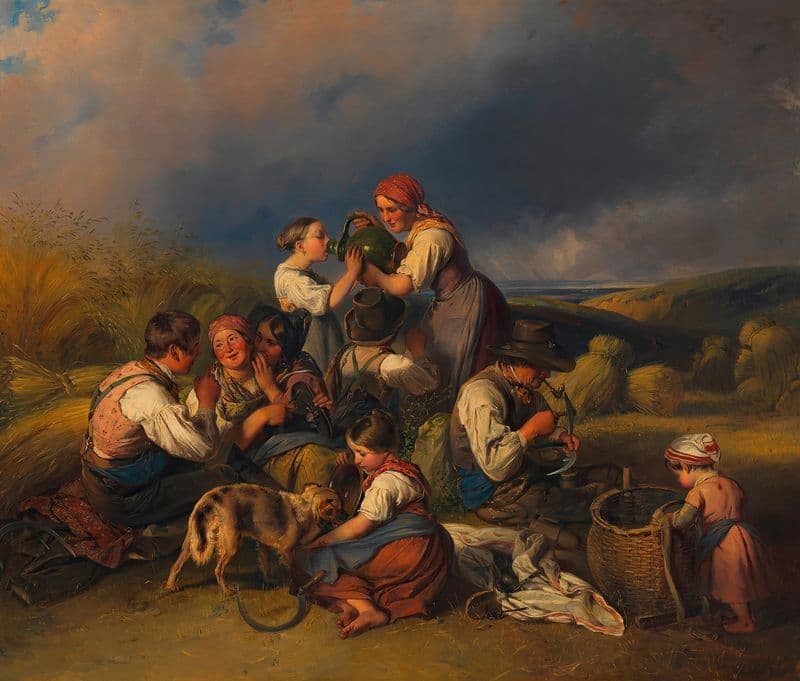 Rast der Schnitter as a canvas print